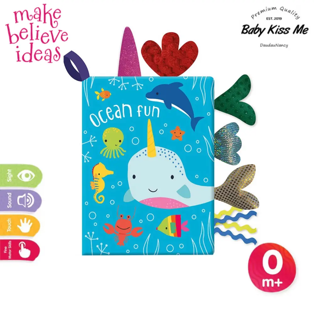 Sách vải đuôi động vật giáo dục sớm dành cho bé - Sensory Snuggables Make Believe Ideas