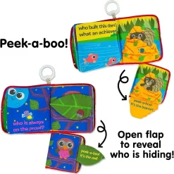 Đồ chơi treo cũi, xe đẩy sách vải cho bé khám phá - Lamaze Peek A Boo Forest Soft Book