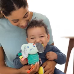 Alternative view of Đồ Chơi Treo Nôi Rút Rung Kèm Gặm Nướu Cho Bé - Infantino PULL & SHAKE JITTERY PAL™ - ELEPHANT
