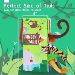 Alternative view of Sách vải đuôi động vật giáo dục sớm dành cho bé - Beiens Jungle Tails