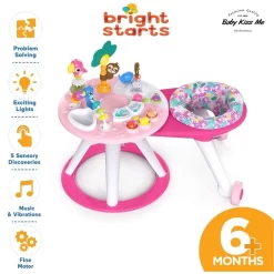 Xe Tập Đi Kiêm Bàn Chơi Cho Bé BRIGHT STARTS AROUND WE GO 2-IN-1 WALK-AROUND ACTIVITY CENTER & TABLE