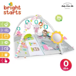 Thảm Nhạc Nằm Chơi 4in1 Khám Phá Giác Quan Vận Động Cho Bé - Bright Starts Floors of Fun Activity Gym & Dollhouse