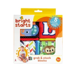 Alternative view of Set 4 khối vuông đồ chơi khám phá cho bé - Bright Starts Grab & Stack Blocks