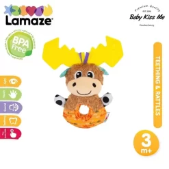 Lục Lạc Cầm Tay Kèm Gặm Nướu An Toàn Cho Bé - Lamaze Mortimer Moose Multicolor Rattle Multi