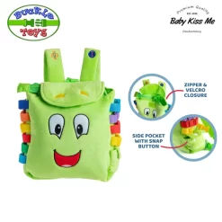 Đồ Chơi Khám Phá Kỹ Năng - Vận Động Tinh Montessori Cho Bé - Buckle Toys Buddy Activity Backpack