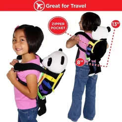 Đồ Chơi Khám Phá Kỹ Năng - Vận Động Tinh Montessori Cho Bé - Buckle Toys Bamboo Panda Backpack