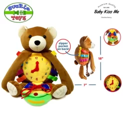 Đồ Chơi Khám Phá Kỹ Năng - Vận Động Tinh Montessori Cho Bé - Buckle Toys Billy Bear Backpack