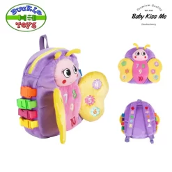 Đồ Chơi Khám Phá Kỹ Năng - Vận Động Tinh Montessori Cho Bé - Buckle Toys "Blossom" Butterfly Backpack
