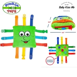 Đồ Chơi Khám Phá Kỹ Năng - Vận Động Tinh Montessori Cho Bé - Buckle Toys Buster Square