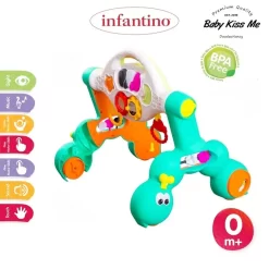 Kệ Đồ Chơi Chữ A Đa Năng 3in1 Kiêm Bàn Tập Đứng , Xe Tập Đi Bkids - Infantino - Grow With Me 3in1 Fun Gym Walker