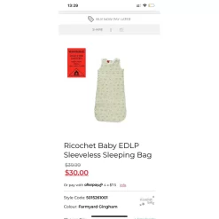 Alternative view of Túi Ngủ Cao Cấp Thương Hiệu Ricochet Baby - Side Zip Sleep Bag