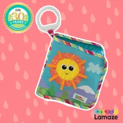 Đồ chơi treo cũi, xe đẩy sách vải cho bé khám phá - Lamaze Discovery Book