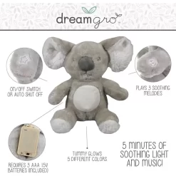 Máy Ru Ngủ Thú Bông Mềm Mại Có Đèn Nhạc Cao Cấp Cho Bé - DreamGro